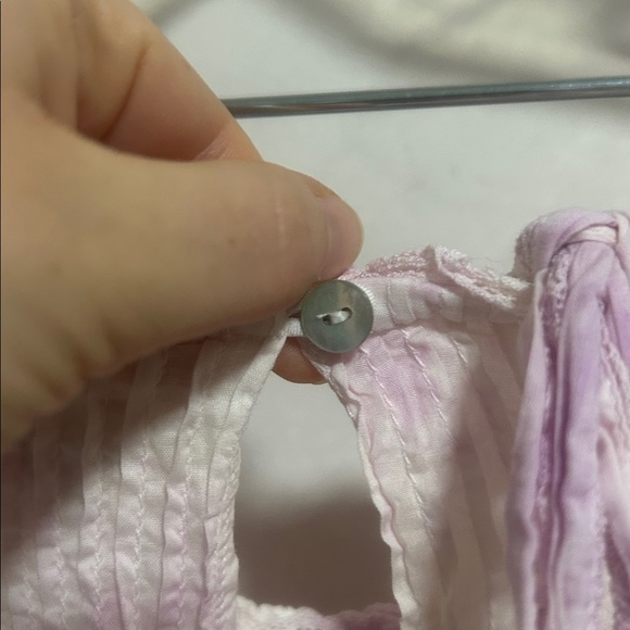 Aritzia Wilfred la boheme Elia Ruffled Tie Dye Prairie Mini Dress drop waist - Picture 11 of 12